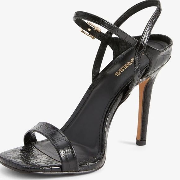 Textured Low Back Heeled Sandals express womens size 9 & 10 NWT shoes - Picture 4 of 7